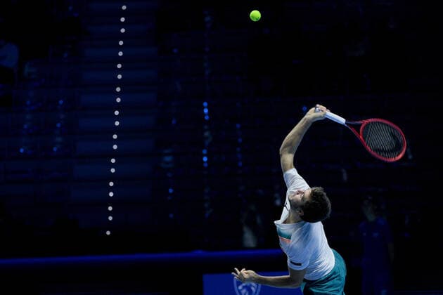 Photo Marco Alpozzi LaPresse November 14, 2021 Turin (Italy) Tennis Nitto ATP, Tennis Herren Finals - men s doubles - Round Robin Mektic Pavic Vs Krawietz Tecau In the pic: Nikola Mektic (Croatia)  Copyright: xMarcoxAlpozzi LaPressex