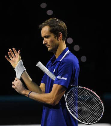 Photo Marco Alpozzi LaPresse November 14, 2021 Turin (Italy) Tennis Nitto ATP, Tennis Herren Finals - Men s single - Daniil Medvedev vs Hubert Hurkacz In the picture: Daniil Medvedev  Copyright: xMarcoxAlpozzi LaPressex