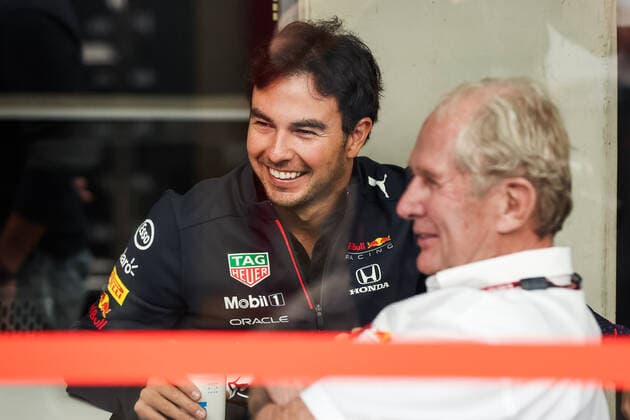 MARKO Helmut (aut), DriversÃ¢Â¤Ã¢Â Â¢ Manager of Red Bull Racing, PEREZ Sergio (mex), Red Bull Racing Honda RB16B, portrait during the Formula 1 Heineken Grande Premio De Sao Paulo 2021, Sao Paulo Grand Prix, 19th round of the 2021 FIA Formula One World Championship, WM, Weltmeisterschaft from November 12 to 14, 2021 on the Interlagos Circuit, in Sao Paulo, Brazil - F1 - SAO PAULO GRAND PRIX 2021 - RACE DPPI Panoramic  00121040_AV6_5519