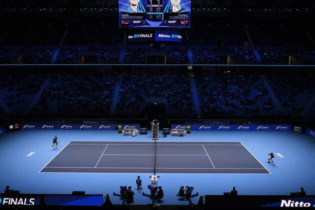 Photo Marco Alpozzi LaPresse November 14, 2021 Turin (Italy) Tennis Nitto ATP, Tennis Herren Finals - Men s single - Daniil Medvedev vs Hubert Hurkacz In the picture: Daniil Medvedev, Hubert Hurkacz  Copyright: xMarcoxAlpozzi LaPressex