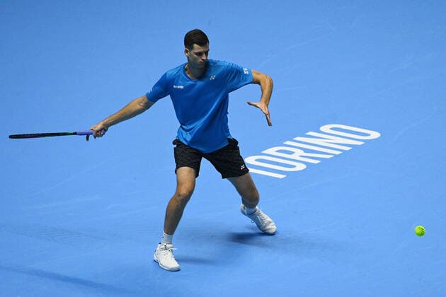 Photo Marco Alpozzi LaPresse November 14, 2021 Turin (Italy) Tennis Nitto ATP, Tennis Herren Finals - Men s single - Daniil Medvedev vs Hubert Hurkacz In the picture: Hubert Hurkacz  Copyright: xMarcoxAlpozzi LaPressex