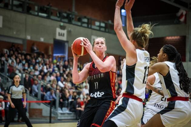 KORTRIJK, BELGIUM - NOVEMBER 14 : Emma Meesseman of Belgium during the FIBA Women s EuroBasket 2023 Qualifiers match between Belgium and Germany on November 14, 2021 in Kortrijk, Belgium, 14 11 2021 ( Belgium v Germany - FIBA Women s EuroBasket 2023 Qualifiers PhotoNews Panoramic 