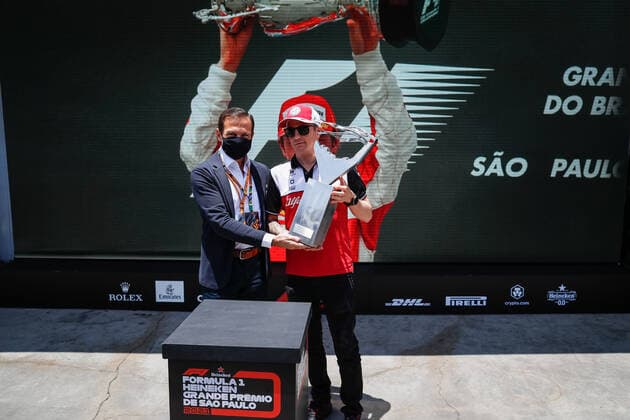 RAIKKONEN Kimi (fin), Alfa Romeo Racing ORLEN C41, portrait during the Formula 1 Heineken Grande Premio De Sao Paulo 2021, Sao Paulo Grand Prix, 19th round of the 2021 FIA Formula One World Championship, WM, Weltmeisterschaft from November 12 to 14, 2021 on the Interlagos Circuit, in Sao Paulo, Brazil - F1 - SAO PAULO GRAND PRIX 2021 - RACE DPPI Panoramic  00121040__V2_9565-2