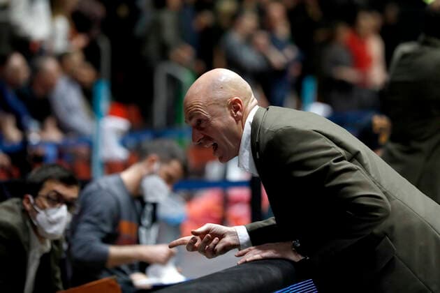 14 11 2021, easyCredit Basketball Bundesliga, Magentasport BBL Cup, 2020 2021 season, Men, Chemnitz Niners FC Bayern Munich Basketball Rodrigo Pastore Headcoach , Niners Chemnitz Chemnitz Fair Chemnitz Saxony Germany