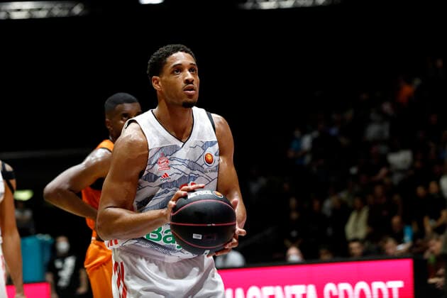 14 11 2021, easyCredit Basketball Bundesliga, Magentasport BBL Cup, 2020 2021 season, men, Chemnitz Niners FC Bayern Munich Basketball Augustine Rubit, FC Bayern Munich Basketball Chemnitz Messe Chemnitz Sachsen Germany