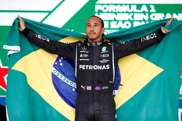 44 Lewis Hamilton GBR, Mercedes AMG Petronas F1 Team , F1 Grand Prix of Brazil at Autodromo Jose Carlos Pace on November 14, 2021 in Sao Paulo, Brazil Photo by HOCH ZWEI Sao Paulo Brazil