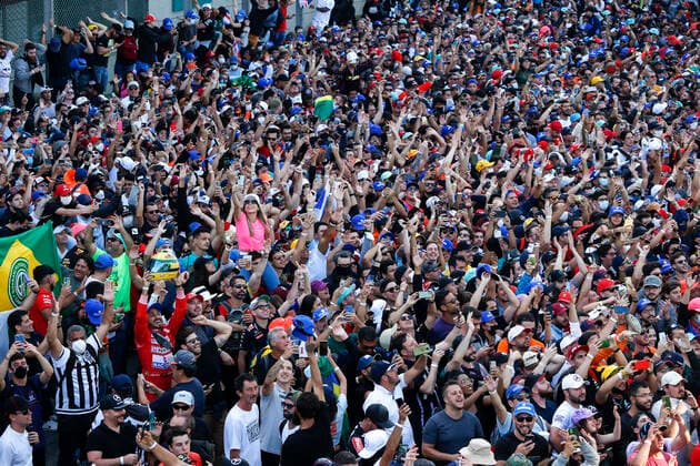 Fans, F1 Grand Prix of Brazil at Autodromo Jose Carlos Pace on November 14, 2021 in Sao Paulo, Brazil Photo by HOCH ZWEI Sao Paulo Brazil