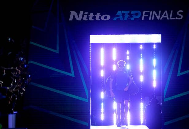 Mandatory Credit: Photo by Ella Ling Shutterstock (12602560as) Alexander Zverev of Germany walks onto court Nitto ATP, Tennis Herren Finals, Tennis, Turin, Italy - 14 Nov 2021 Nitto ATP Finals, Tennis, Turin, Italy - 14 Nov 2021  Copyright: xEllaxLing Shutterstockx 12602560as