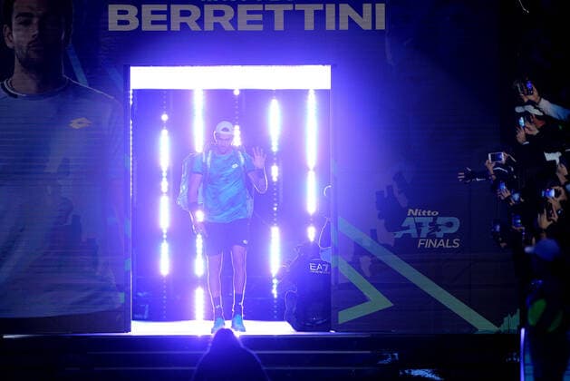 Mandatory Credit: Photo by Ella Ling Shutterstock (12602560at) Alexander Zverev of Germany walks onto court Nitto ATP, Tennis Herren Finals, Tennis, Turin, Italy - 14 Nov 2021 Nitto ATP Finals, Tennis, Turin, Italy - 14 Nov 2021  Copyright: xEllaxLing Shutterstockx 12602560at