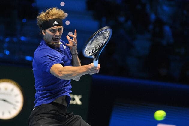 Sport Bilder des Tages Photo Marco Alpozzi LaPresse November 14, 2021 Turin (Italy) Tennis Nitto ATP, Tennis Herren Finals - men s singles - Round Robin Alexander Zverev Vs Matteo Berrettini In the pic: Alexander Zverev  Copyright: xMarcoxAlpozzi LaPressex