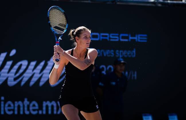 Mandatory Credit: Photo by Rob Prange Shutterstock (12596810e) Karolina Pliskova of the Czech Republic in action during the third round robin match at the 2021 Akron WTA, Tennis Damen Finals Guadalajara WTA tennis tournament Akron WTA Finals, Day 5, Tennis, Panamerican Tennis Center Guadalajara, Mexico - 14 Nov 2021 Akron WTA Finals, Day 5, Tennis, Panamerican Tennis Center Guadalajara, Mexico - 14 Nov 2021  Copyright: xRobxPrange Shutterstockx 12596810e