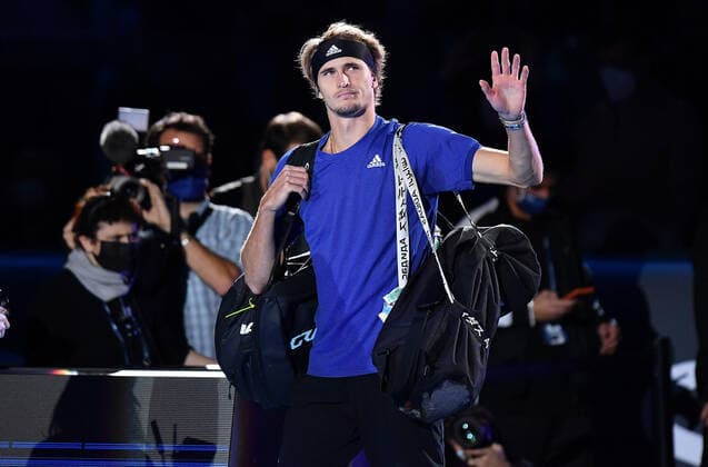 November 14, 2021, TURIN, Italia: Alexander Zverev of Germany during the match against Matteo Berrettini of Italy at the Nitto ATP, Tennis Herren Finals in Turin, Italy, 14 November 2021.ANSA ALESSANDRO DI MARCO Tennis: Nitto ATP Finals in Turin  - ZUMAa110 20211114_zaf_a110_040 Copyright: xAlessandroxDixMarcox