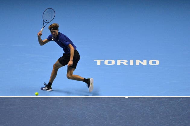 Photo Marco Alpozzi LaPresse November 14, 2021 Turin (Italy) Tennis Nitto ATP, Tennis Herren Finals - men s singles - Round Robin Alexander Zverev Vs Matteo Berrettini In the pic: Alexander Zverev  Copyright: xMarcoxAlpozzi LaPressex