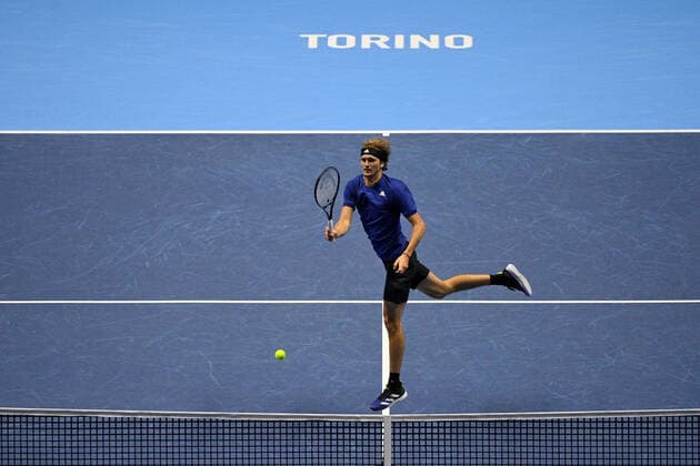Photo Marco Alpozzi LaPresse November 14, 2021 Turin (Italy) Tennis Nitto ATP, Tennis Herren Finals - men s singles - Round Robin Alexander Zverev Vs Matteo Berrettini In the pic: Alexander Zverev  Copyright: xMarcoxAlpozzi LaPressex