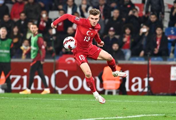 Ridvan Yilmaz of Turkey during the World Cup 2022 Qualifaction group G match between Turkey and Gibraltar at Basaksehir Fatih Terim Stadium in Istanbul , Turkey on November 13 , 2021 