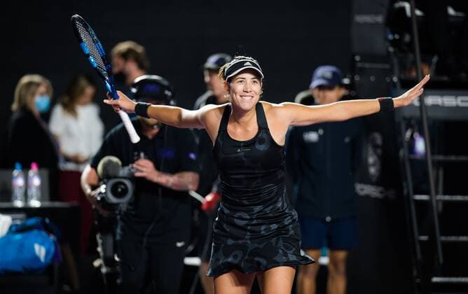 Mandatory Credit: Photo by Rob Prange Shutterstock (12596810bw) Garbine Muguruza of Spain in action during the third round robin match at the 2021 Akron WTA, Tennis Damen Finals Guadalajara WTA tennis tournament Akron WTA Finals, Day 5, Tennis, Panamerican Tennis Center Guadalajara, Mexico - 14 Nov 2021 Akron WTA Finals, Day 5, Tennis, Panamerican Tennis Center Guadalajara, Mexico - 14 Nov 2021  Copyright: xRobxPrange Shutterstockx 12596810bw