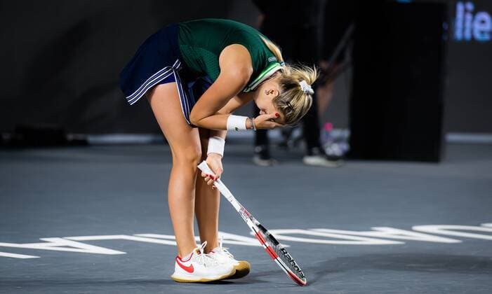 Mandatory Credit: Photo by Rob Prange Shutterstock (12596810ci) Anett Kontaveit of Estonia in action during the third round robin match at the 2021 Akron WTA, Tennis Damen Finals Guadalajara WTA tennis tournament Akron WTA Finals, Day 5, Tennis, Panamerican Tennis Center Guadalajara, Mexico - 14 Nov 2021 Akron WTA Finals, Day 5, Tennis, Panamerican Tennis Center Guadalajara, Mexico - 14 Nov 2021  Copyright: xRobxPrange Shutterstockx 12596810ci