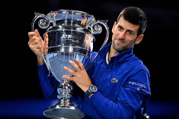 Bilder des Jahres 2021, Sport 11 November Sport Themen der Woche KW46 Sport Bilder des Tages Photo Marco Alpozzi LaPresse November 15, 2021 Turin (Italy) Tennis Nitto ATP, Tennis Herren Finals - men s singles - Round Robin Novak Djokovic Vs Casper Ruud In the pic: Novak Djokovic (Serbia) awarded ATP number one for seventh time  Copyright: xMarcoxAlpozzi LaPressex
