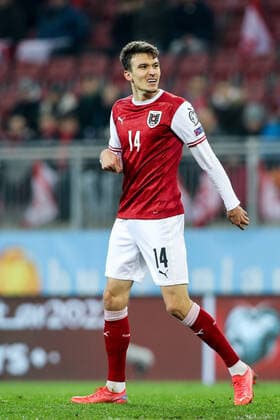 SOCCER - FIFA World Cup, WM, Weltmeisterschaft, Fussball 2022 quali, AUT vs MDA KLAGENFURT,AUSTRIA,15.NOV.21 - SOCCER - FIFA World Cup Qatar 2022, European qualifiers, OEFB international match, Länderspiel, Nationalmannschaft Austria vs Moldova. Image shows Dejan Ljubicic (AUT).  GEPAxpictures xMaticxKlansek