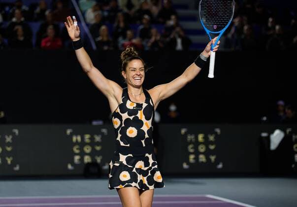 Sport Themen der Woche KW46 Sport Bilder des Tages Mandatory Credit: Photo by Rob Prange Shutterstock (12596813cw) Maria Sakkari of Greece in action during the third round robin match at the 2021 Akron WTA, Tennis Damen Finals Guadalajara WTA tennis tournament Akron WTA Finals, Day 6, Tennis, Panamerican Tennis Center Guadalajara, Mexico - 15 Nov 2021 Akron WTA Finals, Day 6, Tennis, Panamerican Tennis Center Guadalajara, Mexico - 15 Nov 2021  Copyright: xRobxPrange Shutterstockx 12596813cw