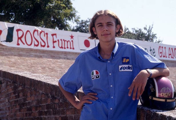 Milan, 90s archive In the photo: Valentino Rossi in a photo shoot in the early years of his career fotostore  Copyright: xAlbertoxTerenghix xIPAx xAlbertoxTerenghixArcx