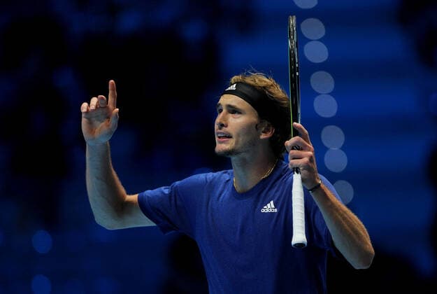 Mandatory Credit: Photo by Ella Ling Shutterstock (12603335v) Alexander Zverev of Germany frustrated Nitto ATP, Tennis Herren World Tour Finals, Day 3, Tennis, Pala Alpitour, Turin, Italy - 16 Nov 2021 Nitto ATP World Tour Finals, Day 3, Tennis, Pala Alpitour, Turin, Italy - 16 Nov 2021  Copyright: xEllaxLing Shutterstockx 12603335v