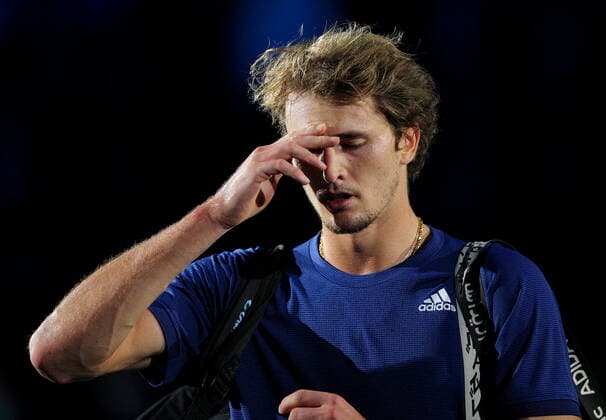 Mandatory Credit: Photo by Ella Ling Shutterstock (12603335u) Alexander Zverev of Germany frustrated Nitto ATP, Tennis Herren World Tour Finals, Day 3, Tennis, Pala Alpitour, Turin, Italy - 16 Nov 2021 Nitto ATP World Tour Finals, Day 3, Tennis, Pala Alpitour, Turin, Italy - 16 Nov 2021  Copyright: xEllaxLing Shutterstockx 12603335u