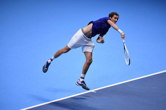 Daniil Medvedev (Rus) wins his second match against Alexander Zverev TENNIS : Nitto ATP, Tennis Herren finals 2021 - 16 11 2021 AntoineCouvercelle Panoramic 