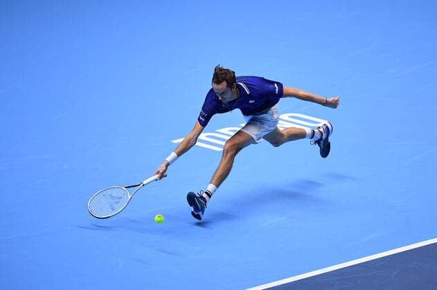 Daniil Medvedev (Rus) wins his second match against Alexander Zverev TENNIS : Nitto ATP, Tennis Herren finals 2021 - 16 11 2021 AntoineCouvercelle Panoramic 