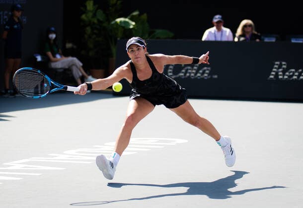 Tennis, WTA Finals in Guadalajara, Garbine Muguruza - Paula Badosa Mandatory Credit: Photo by Rob Prange Shutterstock (12596815o) Garbine Muguruza of Spain in action during the semi-final at the 2021 Akron WTA, Tennis Damen Finals Guadalajara WTA tennis tournament Akron WTA Finals, Day 7, Tennis, Panamerican Tennis Center Guadalajara, Mexico - 16 Nov 2021 Akron WTA Finals, Day 7, Tennis, Panamerican Tennis Center Guadalajara, Mexico - 16 Nov 2021 Copyright: xRobxPrange Shutterstockx 12596815o