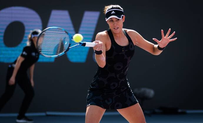 Tennis, WTA Finals in Guadalajara, Garbine Muguruza - Paula Badosa Mandatory Credit: Photo by Rob Prange Shutterstock (12596815i) Garbine Muguruza of Spain in action during the semi-final at the 2021 Akron WTA, Tennis Damen Finals Guadalajara WTA tennis tournament Akron WTA Finals, Day 7, Tennis, Panamerican Tennis Center Guadalajara, Mexico - 16 Nov 2021 Akron WTA Finals, Day 7, Tennis, Panamerican Tennis Center Guadalajara, Mexico - 16 Nov 2021 Copyright: xRobxPrange Shutterstockx 12596815i