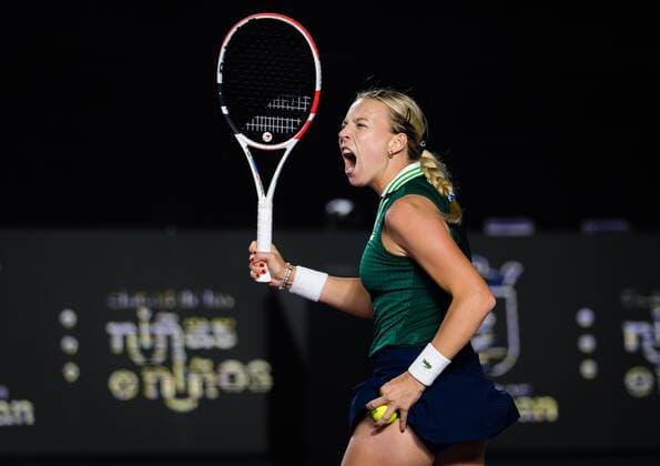 Mandatory Credit: Photo by Rob Prange Shutterstock (12596815cr) Anett Kontaveit of Estonia in action during the semi-final at the 2021 Akron WTA, Tennis Damen Finals Guadalajara WTA tennis tournament Akron WTA Finals, Day 7, Tennis, Panamerican Tennis Center Guadalajara, Mexico - 16 Nov 2021 Akron WTA Finals, Day 7, Tennis, Panamerican Tennis Center Guadalajara, Mexico - 16 Nov 2021  Copyright: xRobxPrange Shutterstockx 12596815cr