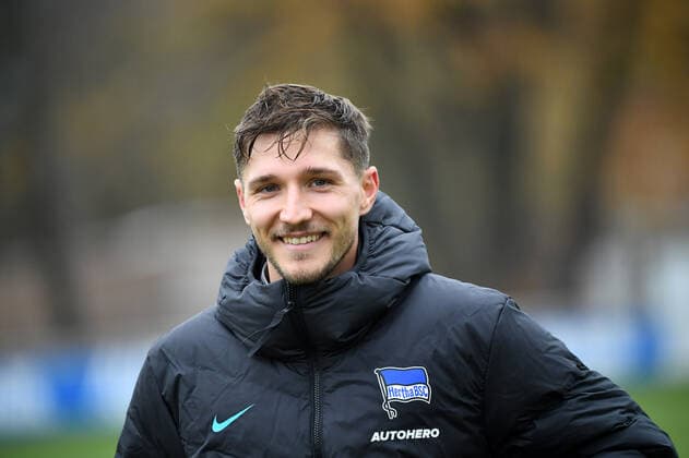 Football, men, 2021 2022 season, Hertha BSC, training, media round with Niklas Stark Hertha BSC , 17 11 2021, Copyright: xSebastianxRäppold MatthiasxKochx