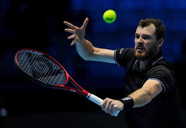 Mandatory Credit: Photo by Ella Ling Shutterstock (12603433e) Jamie Murray of GB and Bruno Soares of Brazil in action Nitto ATP, Tennis Herren World Tour Finals, Day 4, Tennis, Pala Alpitour, Turin, Italy - 17 Nov 2021 Nitto ATP World Tour Finals, Day 4, Tennis, Pala Alpitour, Turin, Italy - 17 Nov 2021  Copyright: xEllaxLing Shutterstockx 12603433e