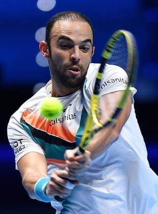 November 17, 2021, TURIN: Robert Farah Maksoud of Colombia returns the ball during the match against Robert Farah Maksoud of Brazil and Andy Murray of England at the Nitto ATP, Tennis Herren Finals in Turin, Italy, 14 November 2021..ANSA ALESSANDRO DI MARCO TURIN - ZUMAa110 20211117_zaf_a110_006 Copyright: xAlessandroxDixMarcox