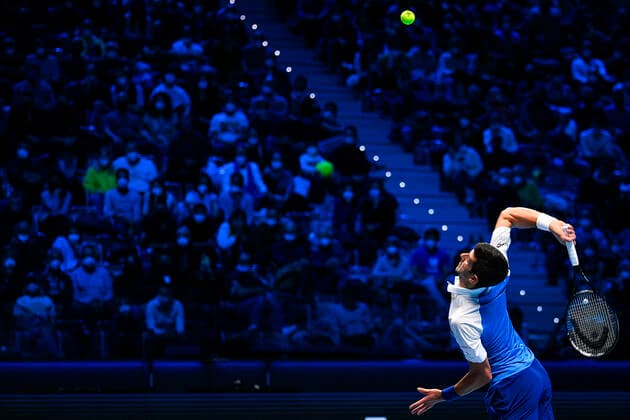 Tennis, ATP Finals in Turin, Novak Djokovic- Andrey Rublev