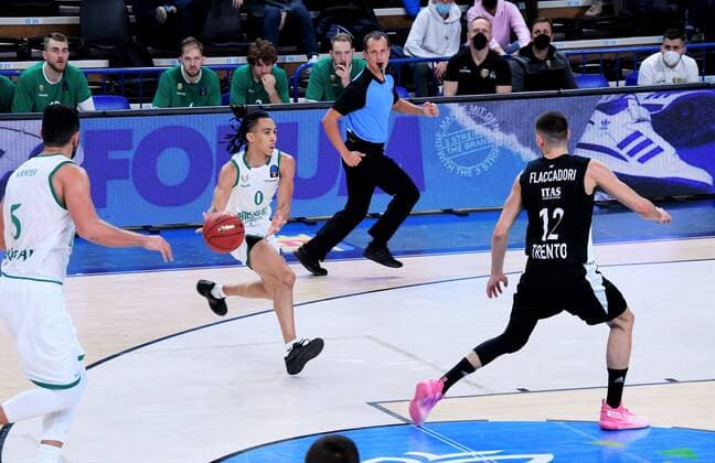Travis Trice (Slask Wroclaw) during Dolomite Energia Trentino vs Slask Wroclaw, Basketball EuroCup Championship in Trento, Italy, November 17 2021  Copyright: xLorenaxBonapacex xIPAx xx 0
