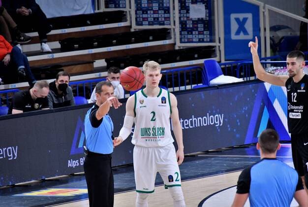 Lukasz Kolenda (Slask Wroclaw) during Dolomite Energia Trentino vs Slask Wroclaw, Basketball EuroCup Championship in Trento, Italy, November 17 2021  Copyright: xLorenaxBonapacex xIPAx xx 0