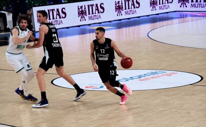 Diego Flaccadori (Dolomiti Energia Trento) during Dolomite Energia Trentino vs Slask Wroclaw, Basketball EuroCup Championship in Trento, Italy, November 17 2021  Copyright: xLorenaxBonapacex xIPAx xx 0