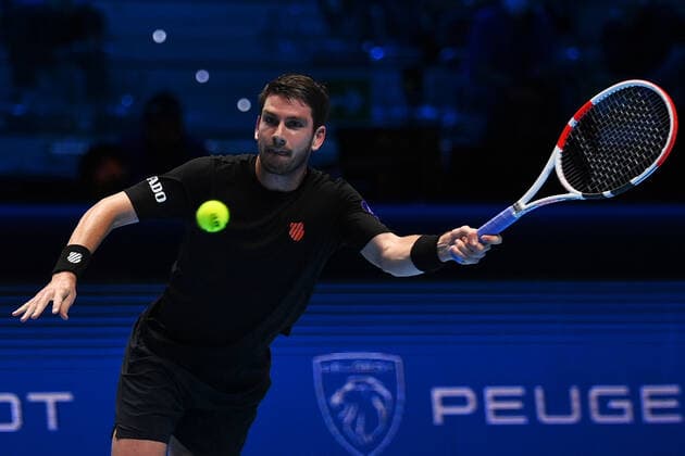 Photo Marco Alpozzi LaPresse November 17, 2021 Turin (Italy) Tennis Nitto ATP, Tennis Herren Finals - men s singles - Round Robin Cameron Norrie Vs Casper Ruud In the pic: Cameron Norrie  Copyright: xMarcoxAlpozzi LaPressex