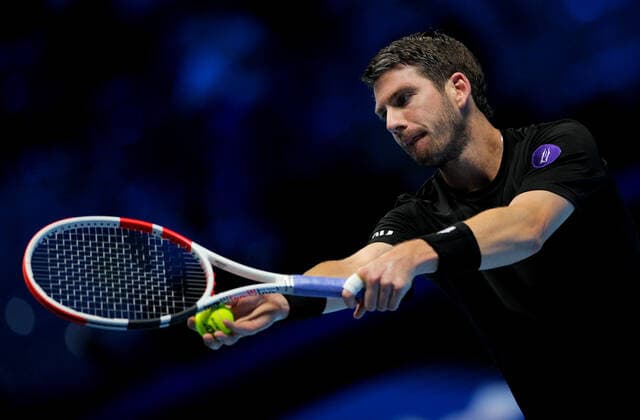 Mandatory Credit: Photo by Ella Ling Shutterstock (12603433at) Cameron Norrie of GBR in action Nitto ATP, Tennis Herren World Tour Finals, Day 4, Tennis, Pala Alpitour, Turin, Italy - 17 Nov 2021 Nitto ATP World Tour Finals, Day 4, Tennis, Pala Alpitour, Turin, Italy - 17 Nov 2021  Copyright: xEllaxLing Shutterstockx 12603433at