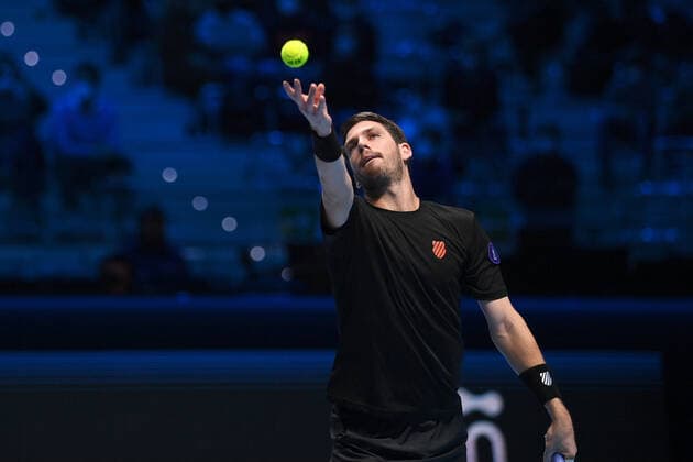 Photo Marco Alpozzi LaPresse November 17, 2021 Turin (Italy) Tennis Nitto ATP, Tennis Herren Finals - men s singles - Round Robin Cameron Norrie Vs Casper Ruud In the pic: Cameron Norrie  Copyright: xMarcoxAlpozzi LaPressex
