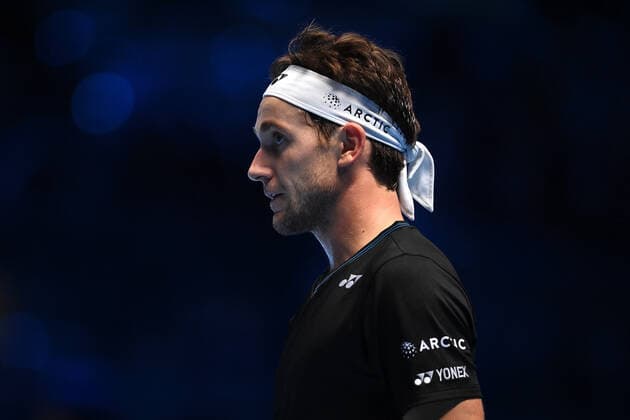 Photo Marco Alpozzi LaPresse November 17, 2021 Turin (Italy) Tennis Nitto ATP, Tennis Herren Finals - men s singles - Round Robin Cameron Norrie Vs Casper Ruud In the pic: Casper Ruud  Copyright: xMarcoxAlpozzi LaPressex