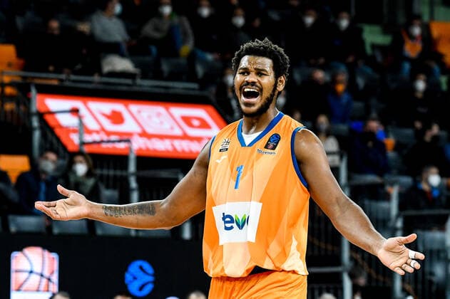 GER, EuroCup, ratiopharm Ulm vs Promitheas Patras 17 11 2021, ratiopharm arena, New Ulm, GER, EuroCup, ratiopharm Ulm vs Promitheas Patras, pictured Cristiano Felicio Ulm, 1 nordphotoxGmbHx xHafner nph00200