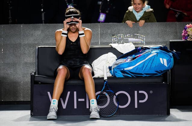 November 17, 2021, GUADALAJARA, MEXICO: Garbine Muguruza of Spain reacts to winning the final of the 2021 Akron WTA, Tennis Damen Finals Guadalajara WTA tennis tournament against Anett Kontaveit of Estonia GUADALAJARA MEXICO - ZUMAa181 20211117_zaa_a181_106 Copyright: xRobxPrangex