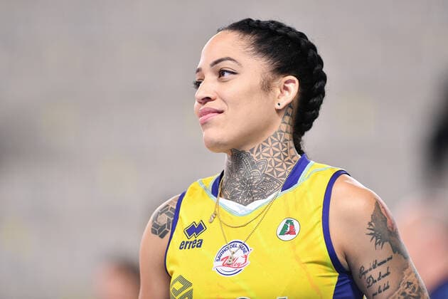 Mandatory Credit: Photo by Lisa Guglielmi LiveMedia Shutterstock (12607085y) Brenda Castillo (Savino Del Bene Scandicci) Women s Volleyball Challenge Cup ASP Thetis Voulas Athens vs Savino Del Bene Scandicci, PalaRialdoli, Scandicci (FI), Italy - 17 Nov 2021 Women s Volleyball Challenge Cup ASP Thetis Voulas Athens vs Savino Del Bene Scandicci, PalaRialdoli, Scandicci (FI), Italy - 17 Nov 2021  Copyright: xLisaxGuglielmi LiveMedia Shutterstockx 12607085y