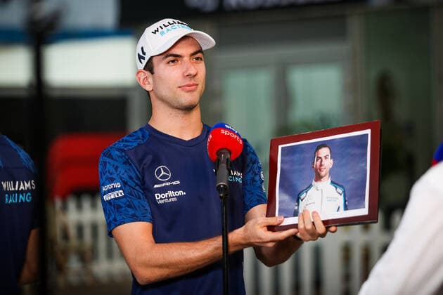 LATIFI Nicholas (can), Williams Racing F1 FW43B, portrait during the Formula 1 Ooredoo Qatar Grand Prix 2021, 20th round of the 2021 FIA Formula One World Championship, WM, Weltmeisterschaft from November 19 to 21, 2021 on the Losail International Circuit, in Lusail, Qatar - F1 - QATAR GRAND PRIX 2021 DPPI Panoramic  20211118_GOODEN_FG0D4445