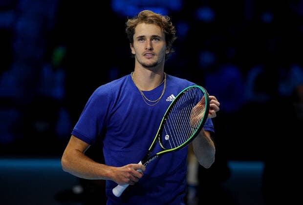 Mandatory Credit: Photo by Ella Ling Shutterstock (12604977h) Alexander Zverev of Germany celebrates Nitto ATP, Tennis Herren World Tour Finals, Day 5, Tennis, Pala Alpitour, Turin, Italy - 18 Nov 2021 Nitto ATP World Tour Finals, Day 5, Tennis, Pala Alpitour, Turin, Italy - 18 Nov 2021 Copyright: xEllaxLing Shutterstockx 12604977h