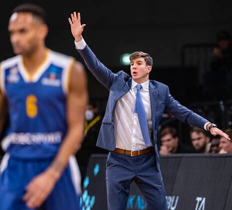 Head Coach Pedro Calles Towers 7Days Eurocup, Basketball, 2021 2022 season, 05 match day 16 11 21, Hamburg, Hamburg Towers vs Boulogne Metropolitans 92, Â