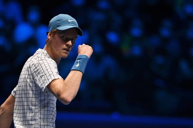 Photo Marco Alpozzi LaPresse November 18, 2021 Turin (Italy) Tennis Nitto ATP, Tennis Herren Finals - men s singles - Round Robin Daniil Medvedev Vs Jannik Sinner In the pic: Jannik Sinner (Italy)  Copyright: xMarcoxAlpozzi LaPressex